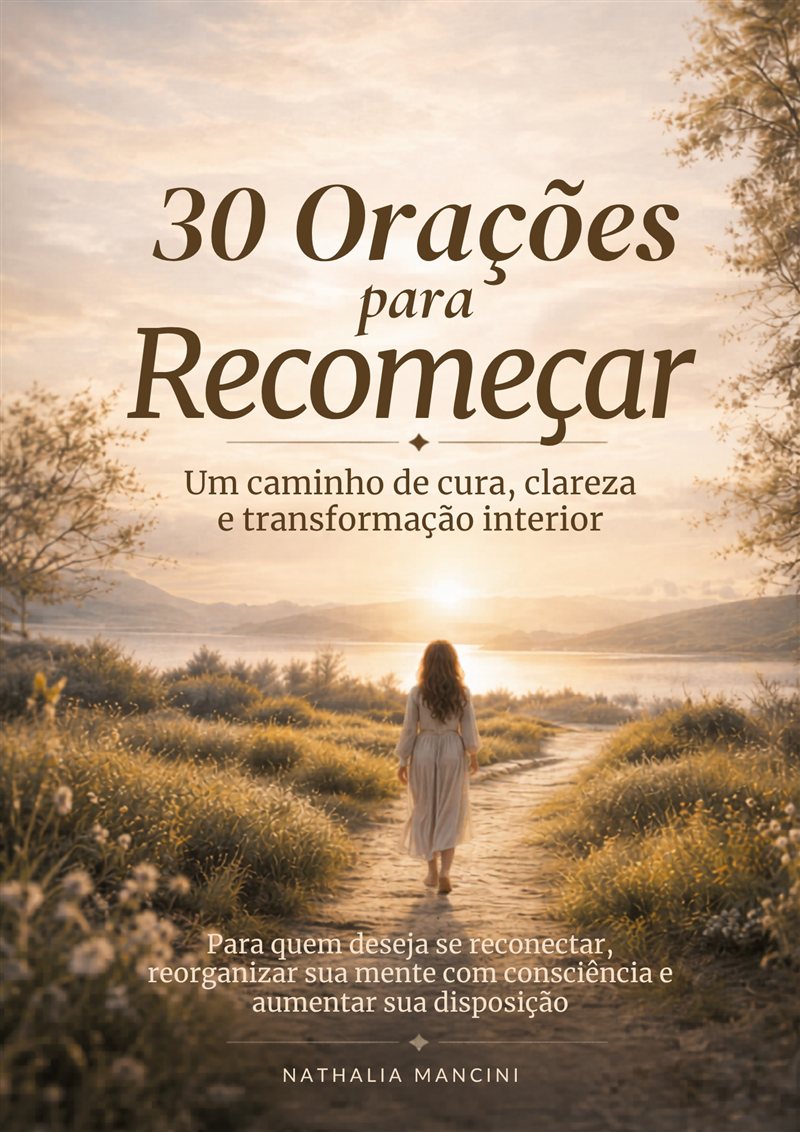 Capa do e-book 30 Orações para Recomeçar, de Nathalia Mancini